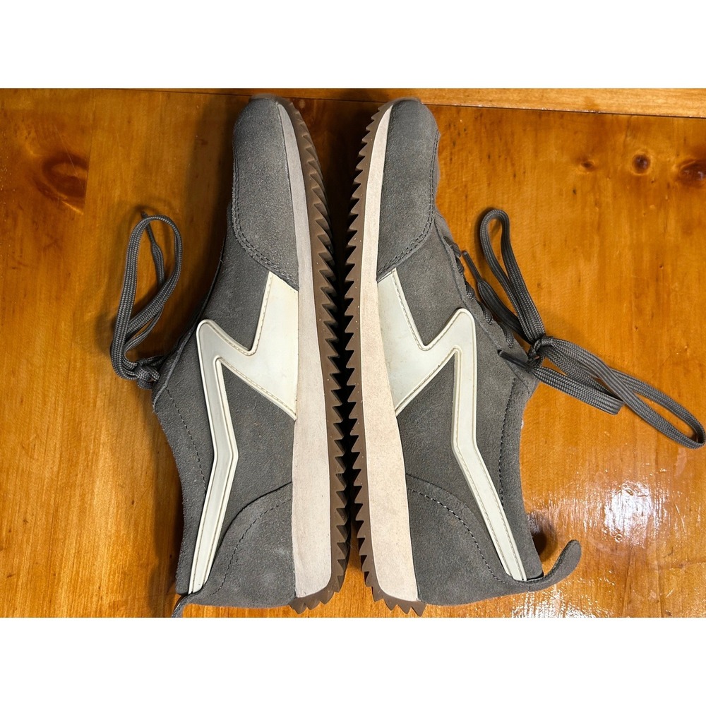 Rag & Bone Retro Runner Suede Sneakers Grey Cream Low Top Lace Up Quiet Luxury - Picture 4 of 16